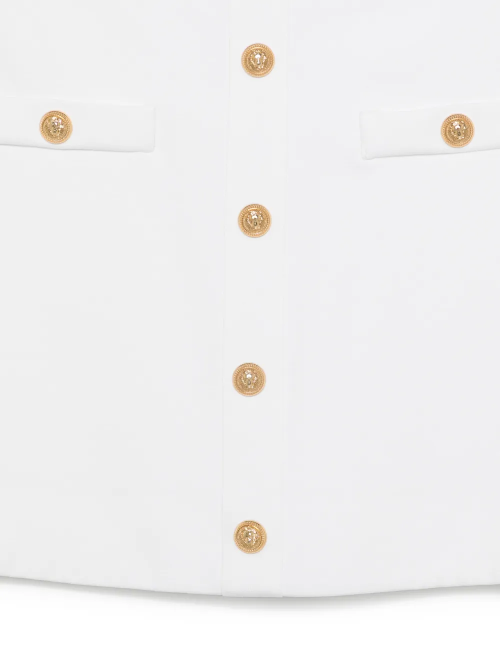  Balmain Kids Button Skirt - White 