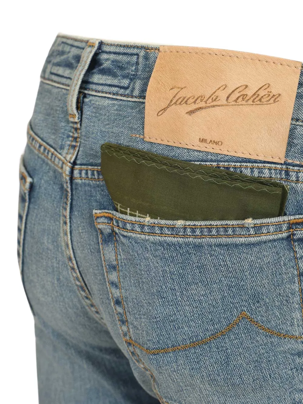 Jacob Cohën Jeans met logopatch Blauw
