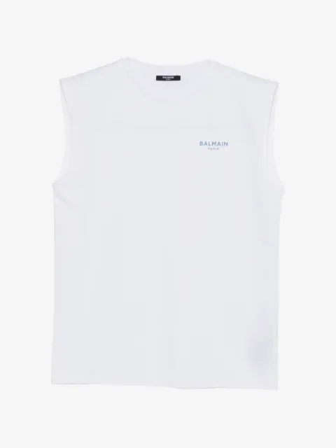 Balmain Kids logo-print vest
