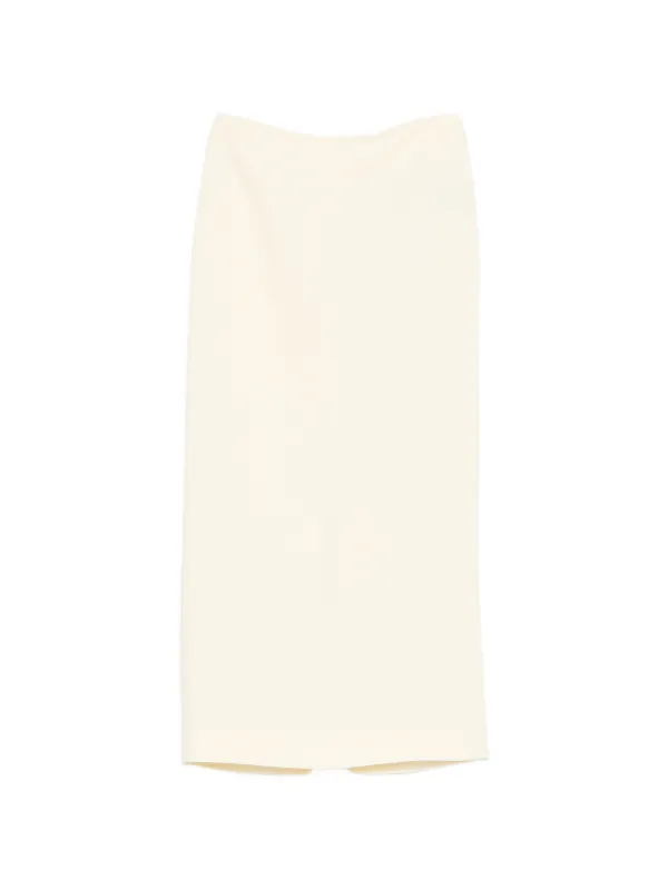 WARDROBE.NYC High-waisted Pencil Midi Skirt in Neutrals