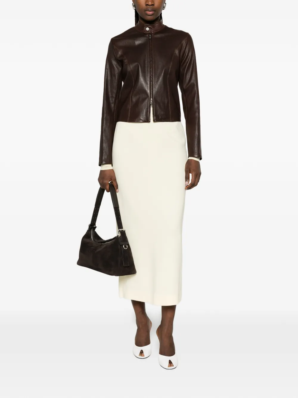 WARDROBE.NYC High waist kokerrok Beige
