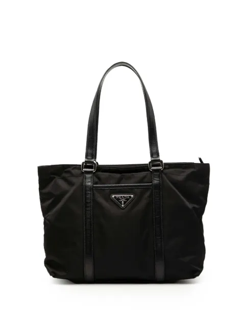 Prada Pre-Owned 2013-2025 Saffiano Trimmed Tessuto tote bag