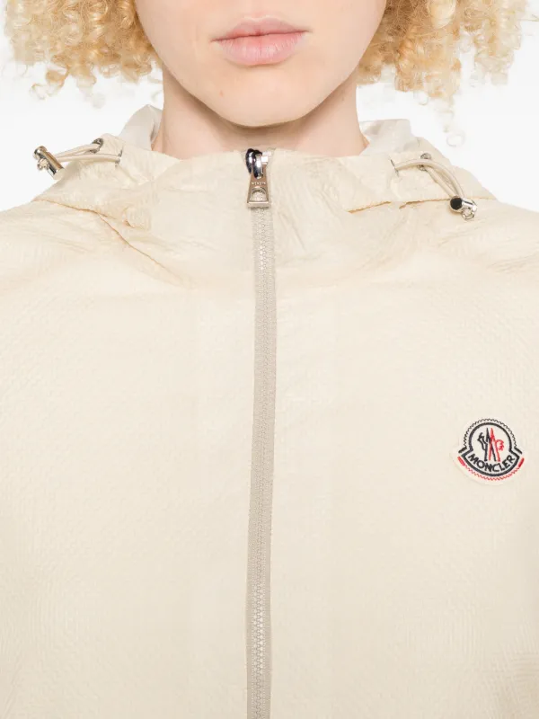 Moncler Edasic logo-patch Jacket | Neutrals | FARFETCH
