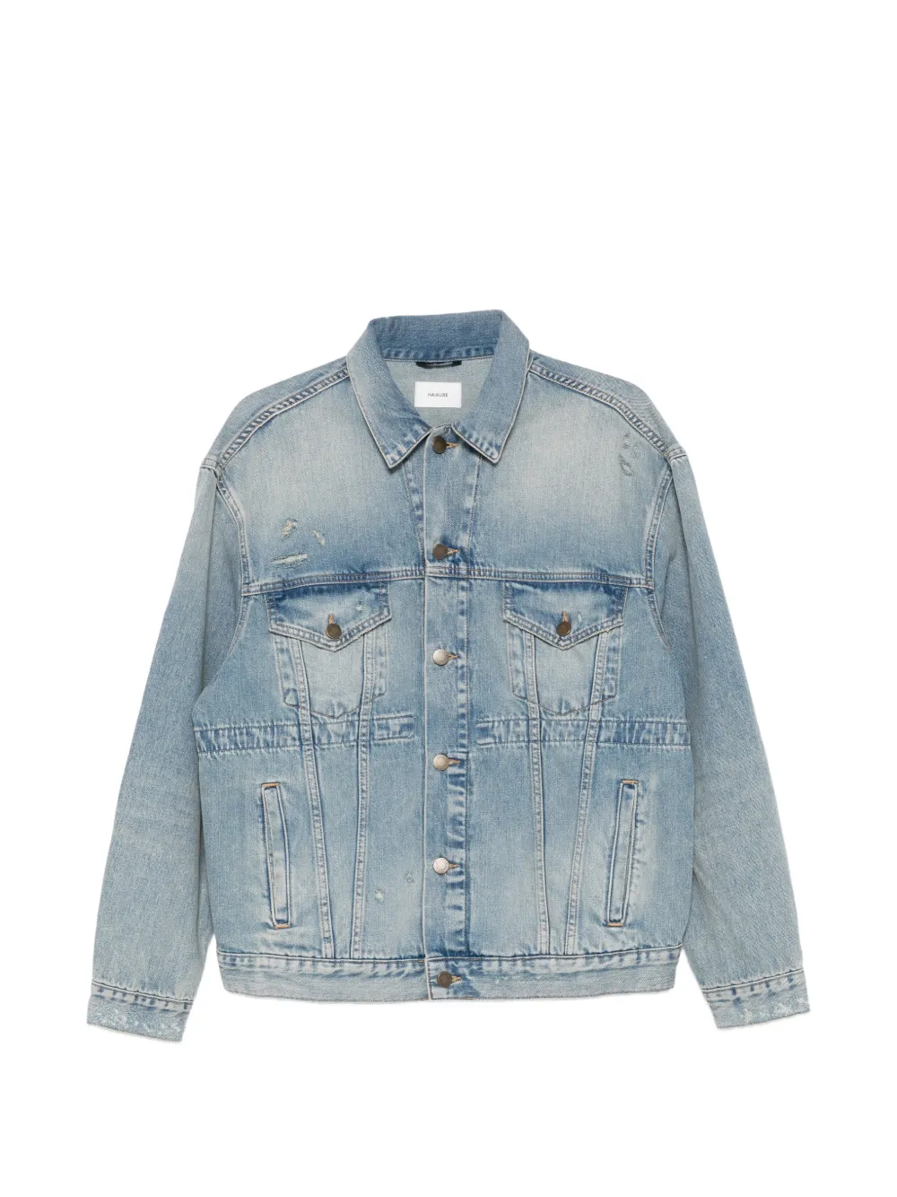 Haikure Clay Broken Celestial distressed buttoned jacket - Blu
