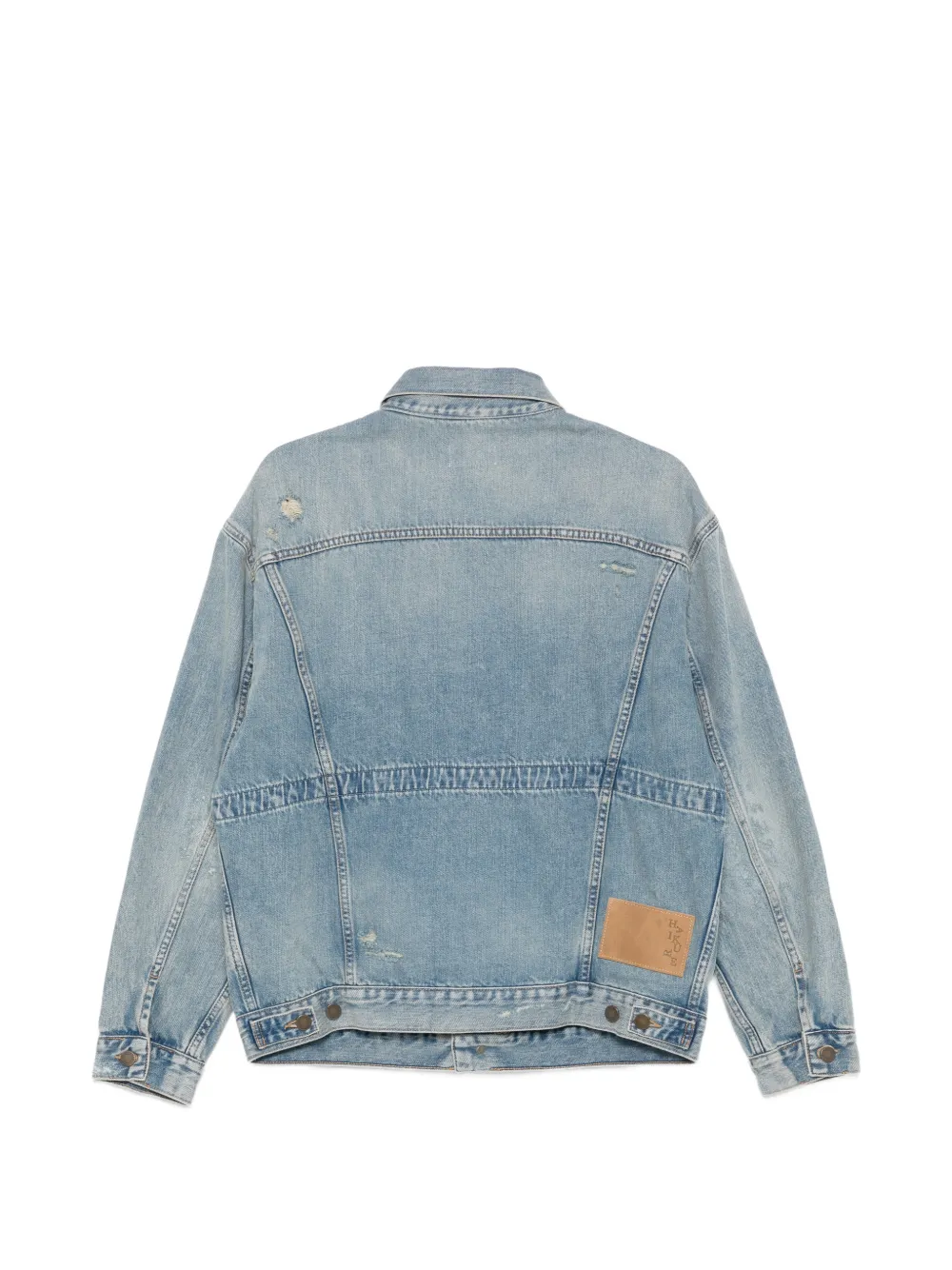  Haikure Clay Broken Celestial Distressed Buttoned Jacket - Blue 