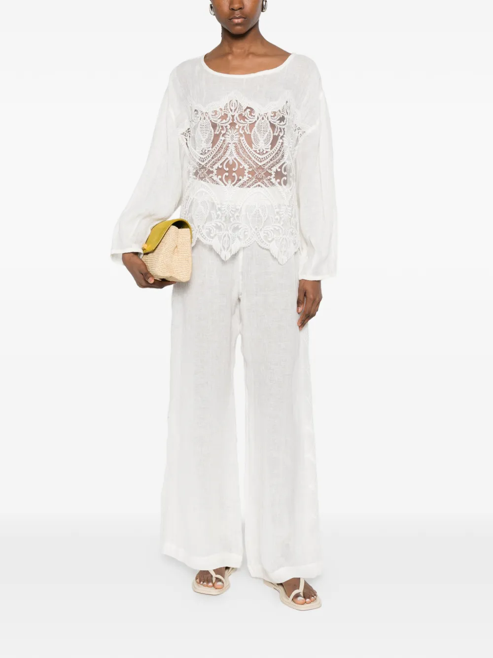  Maurizio Braschi Laced Top - White 