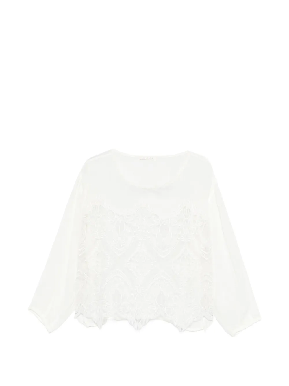 Maurizio Braschi laced top - Bianco