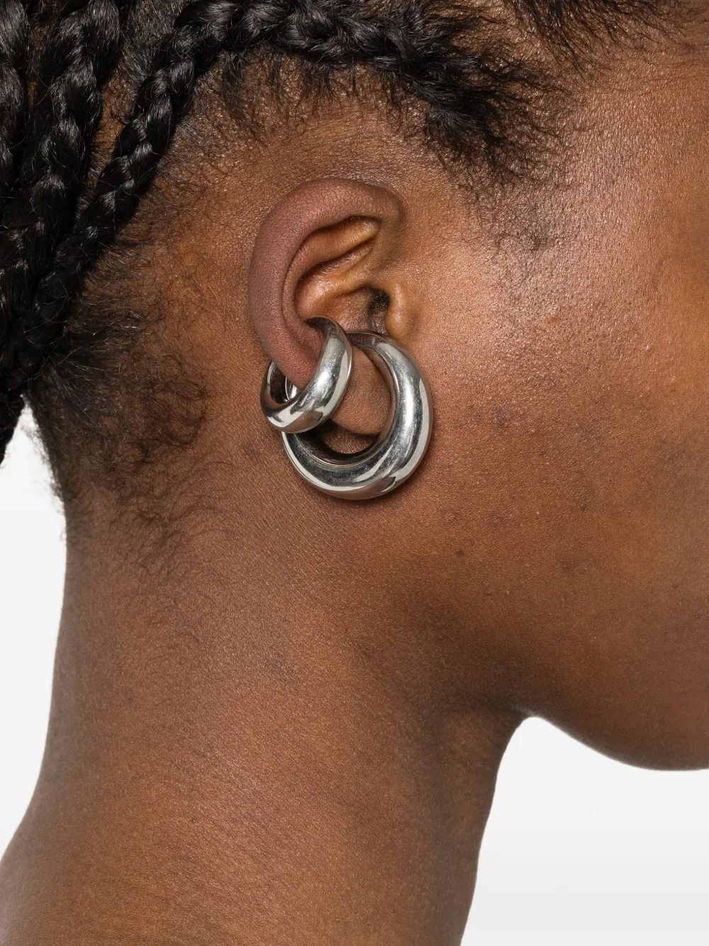  Panconesi Circle Ear Cuffs - Silver 
