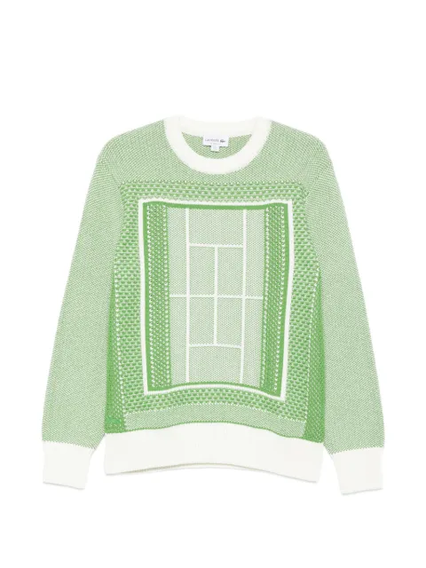 Lacoste Tennis Court jacquard-graphic sweater