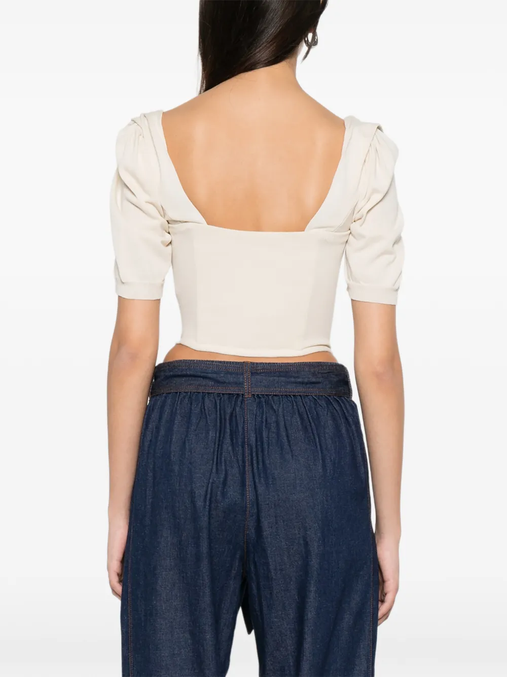 Vivienne Westwood Bea gedrapeerde button-up top Beige