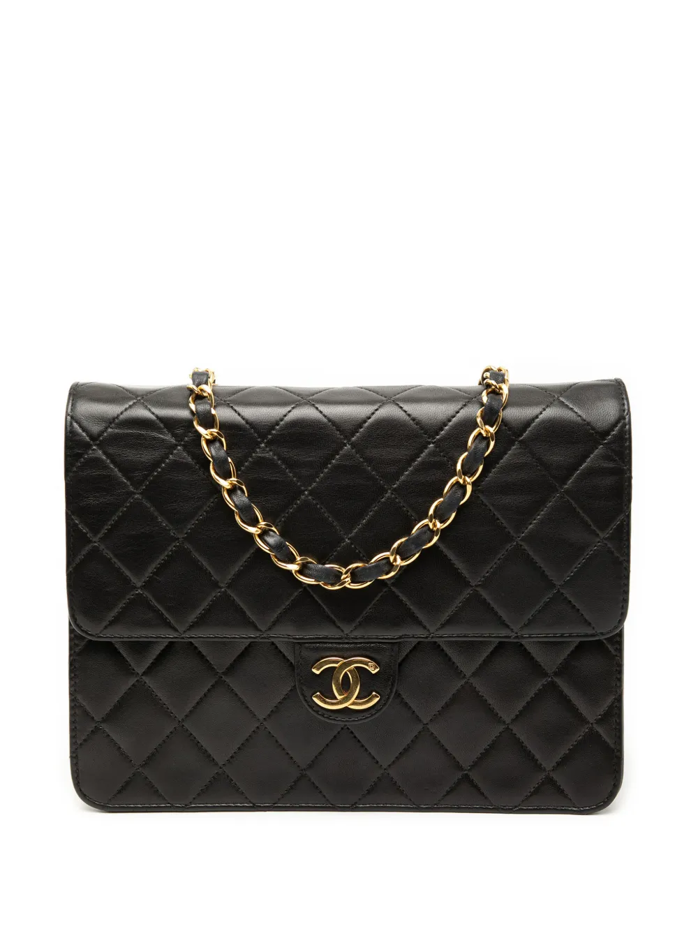 CHANEL Pre-Owned 1996-1997 Small CC Quilted Lambskin Single Flap crossbody bag - Nero