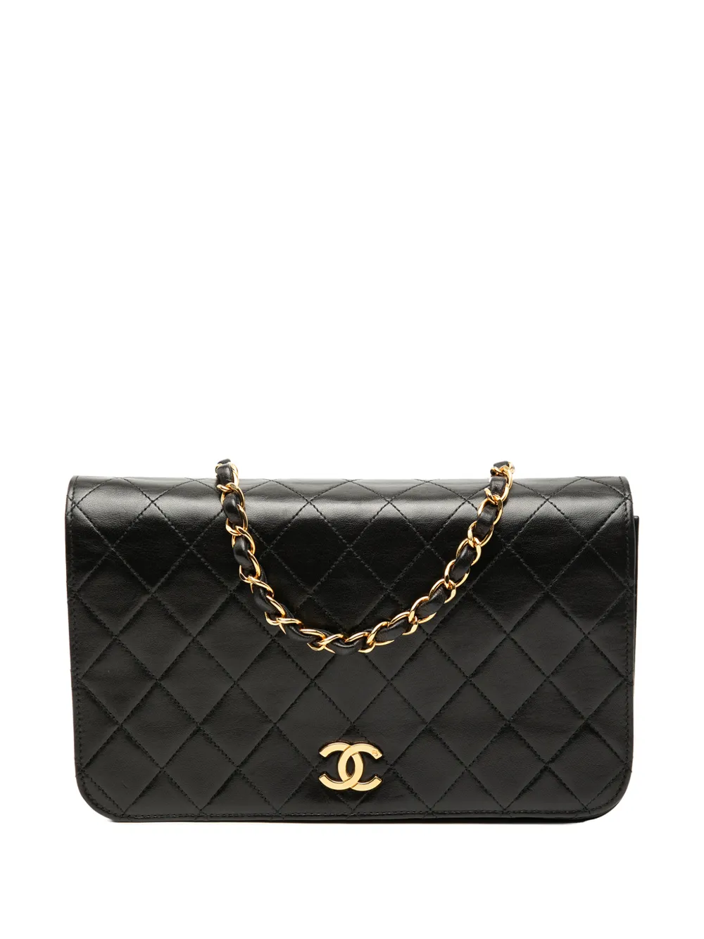 CHANEL Pre-Owned 1994-1996 CC Quilted Lambskin Full Single Flap crossbody bag - Nero