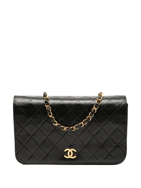CHANEL Pre-Owned 1994-1996 CC Quilted Lambskin Full Single Flap crossbody bag