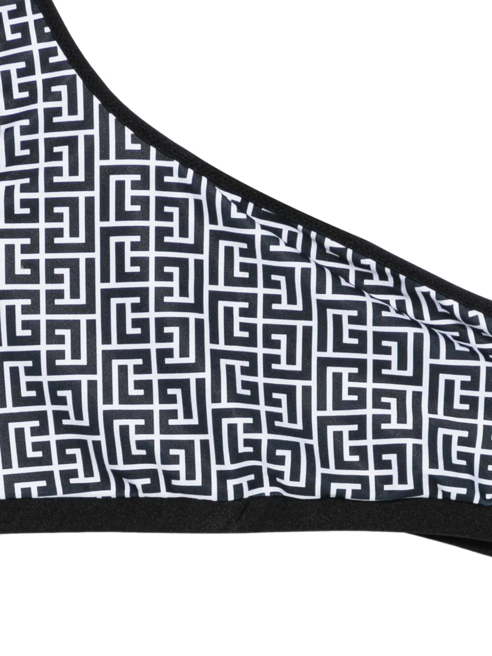 Balmain Kids Asymmetrische bikini met logopatroon - Zwart