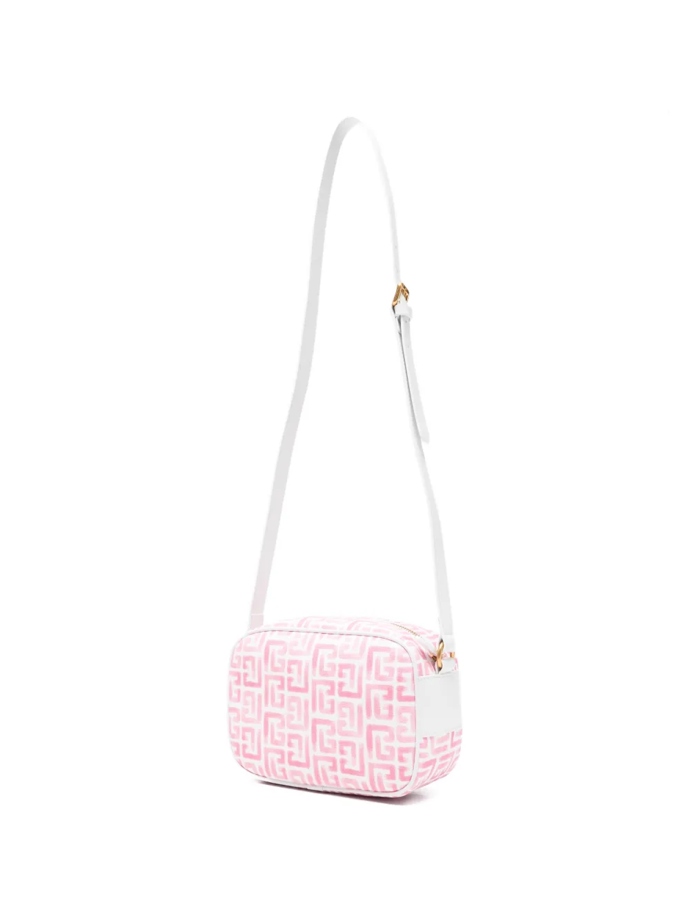  Balmain Kids Geometric-pattern Shoulder Bag - White 