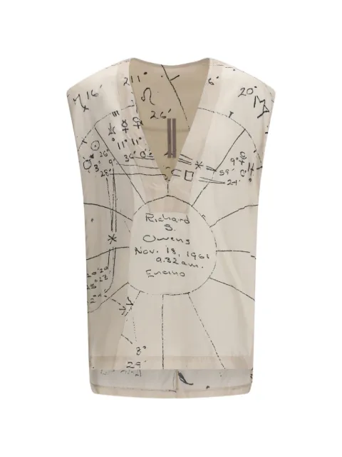 Rick Owens V-neck print top