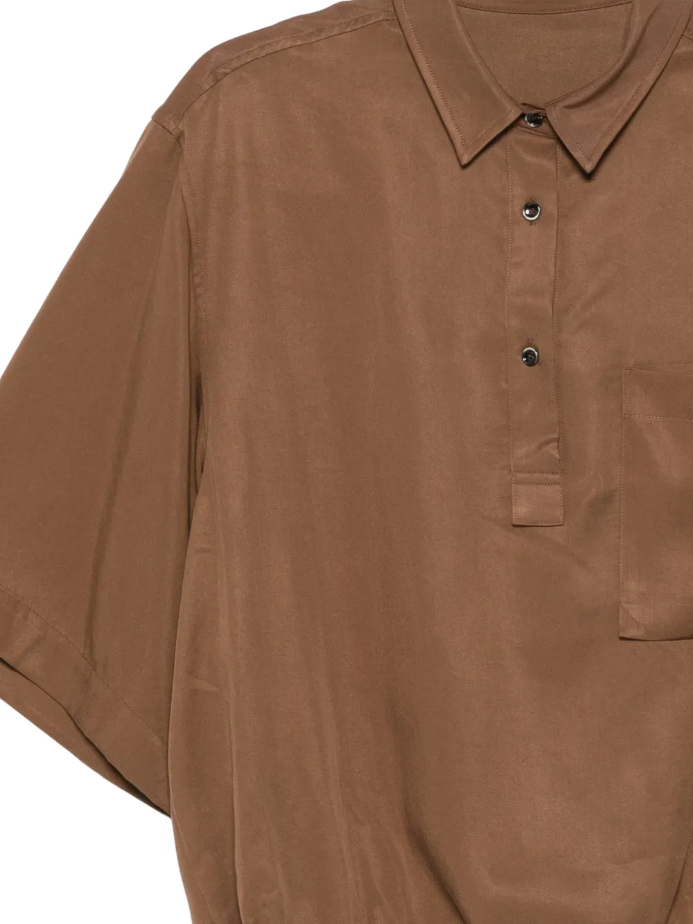  Nine In The Morning Tyche Pocket Short-sleeve Top - Brown 