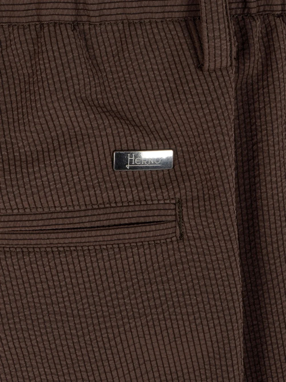  Herno Drawstring Textured Trousers - Brown 