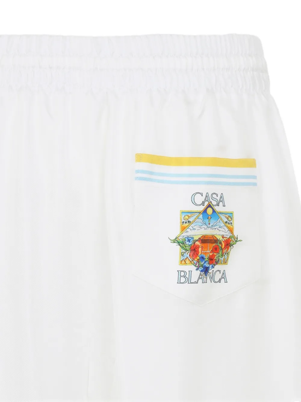 Casablanca Zijden shorts Wit