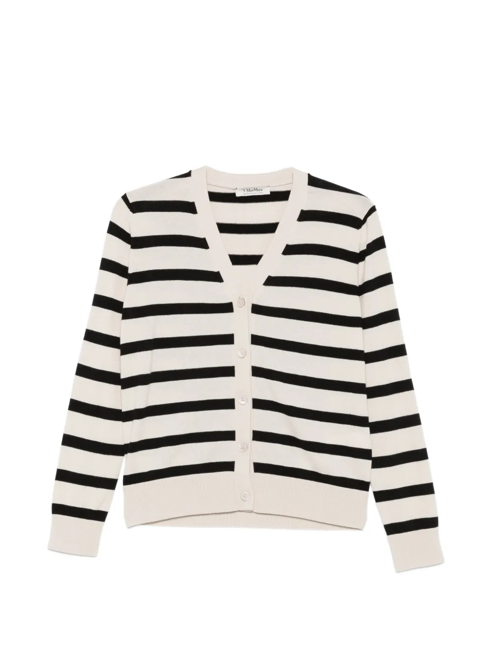 Max Mara striped v-neck cardigan - Neutrals