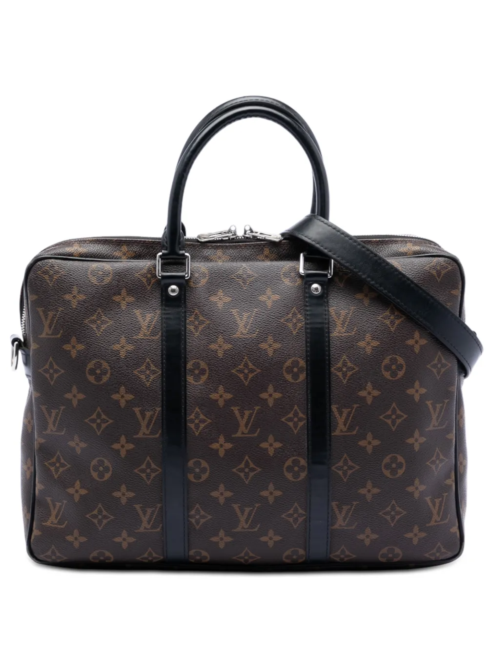 Louis Vuitton Pre-Owned 2016 Monogram Macassar Porte Documents Voyage business bag - Nero
