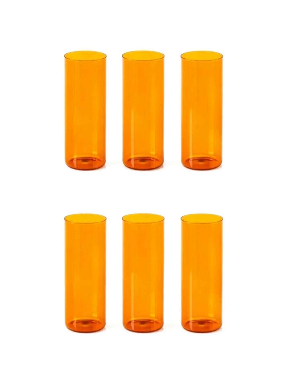 knindustrie long glasses (set of six) - Arancione