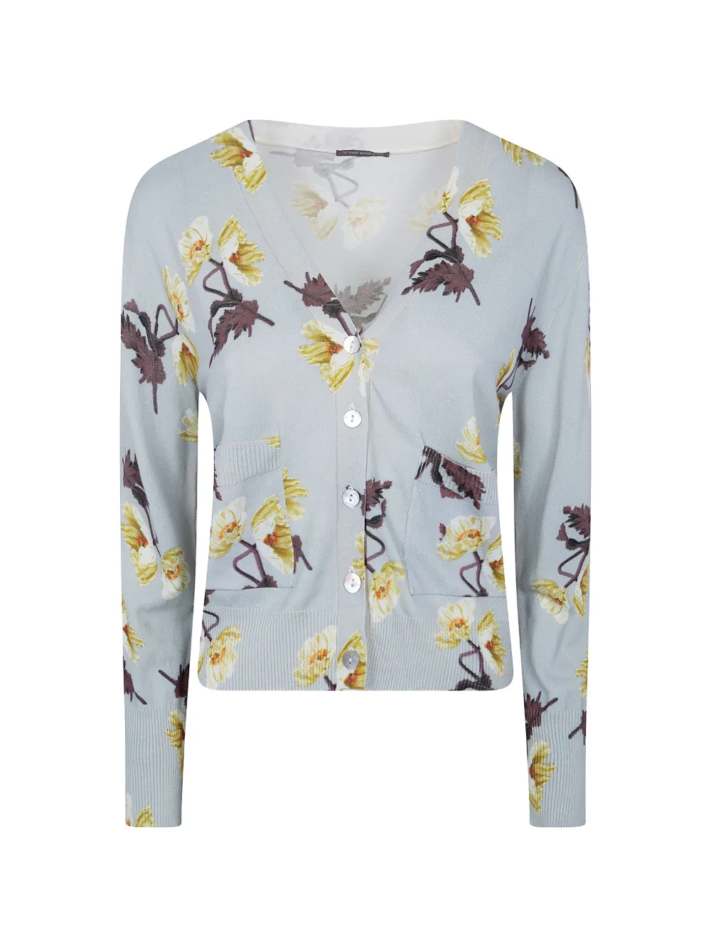 IN BED WITH YOU floral V-neck cardigan - Blu