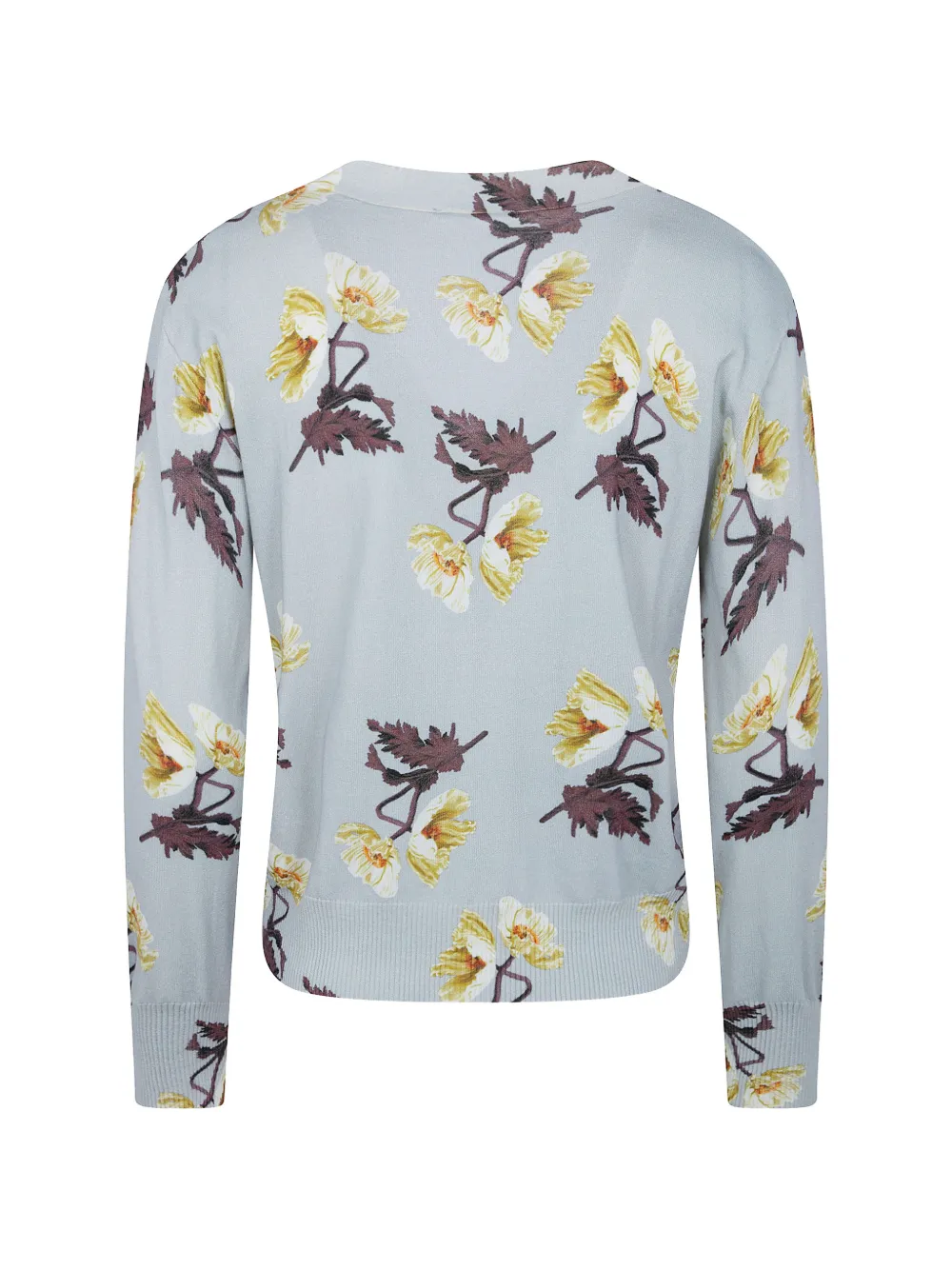 IN BED WITH YOU Vest met V-hals en bloemenprint Blauw
