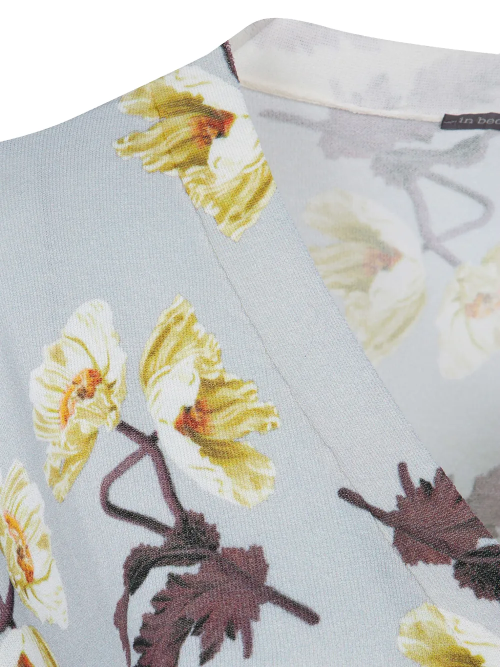 IN BED WITH YOU Vest met V-hals en bloemenprint Blauw
