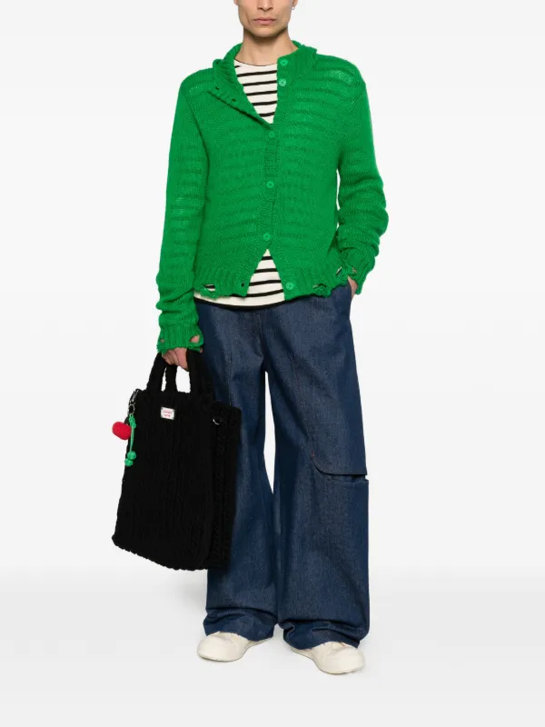 Charles Jeffrey Loverboy button-up Hoodie | Green | FARFETCH