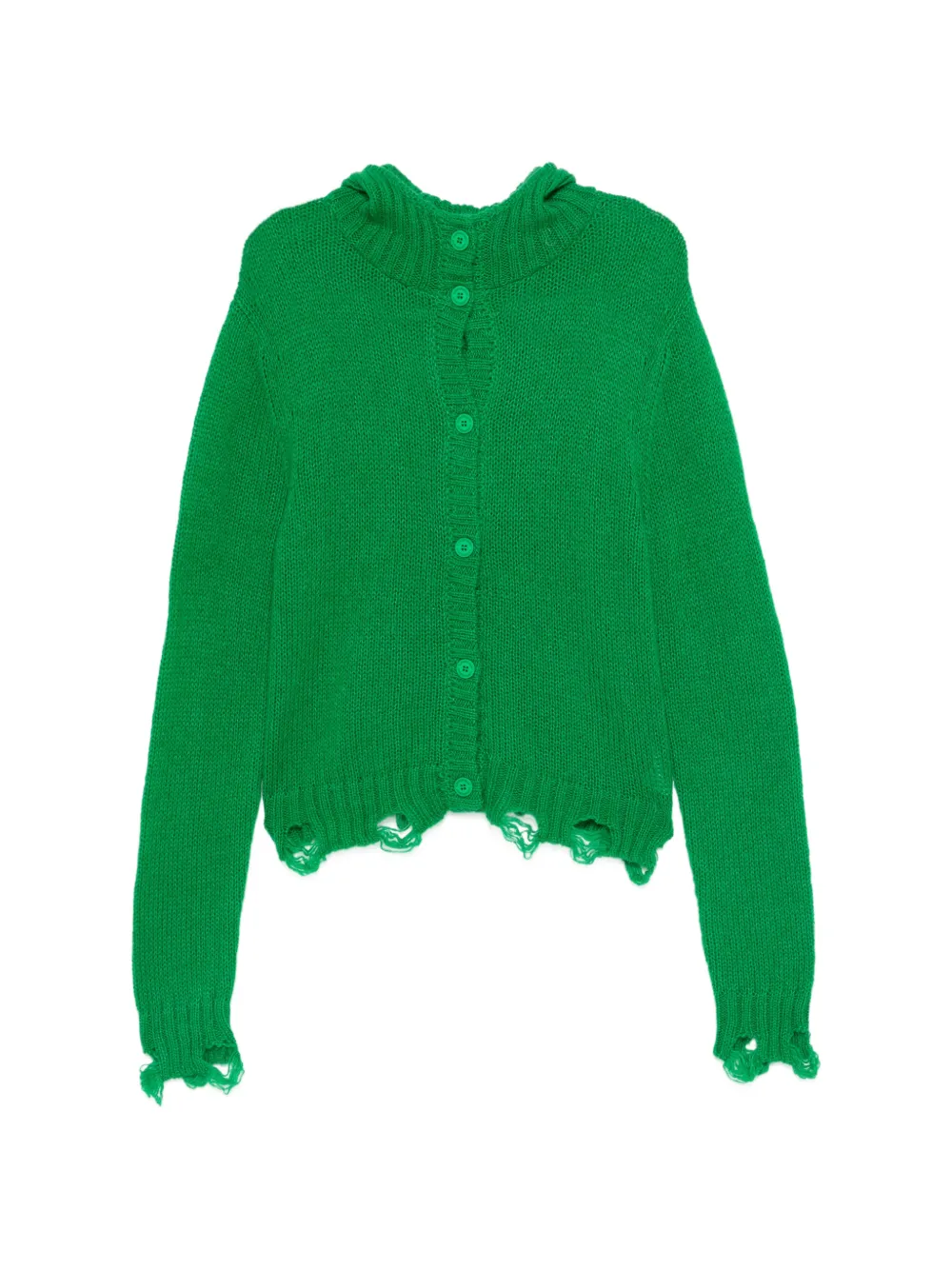 Charles Jeffrey Loverboy button-up hoodie - Verde