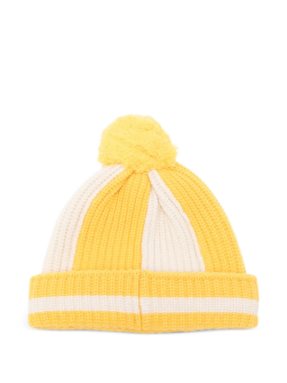 Charles Jeffrey Loverboy Gestreepte muts met pompon Geel