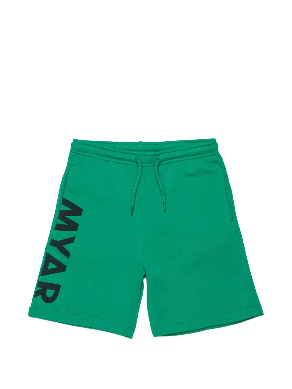 MYAR KIDS logo-print drawstring shorts - Green