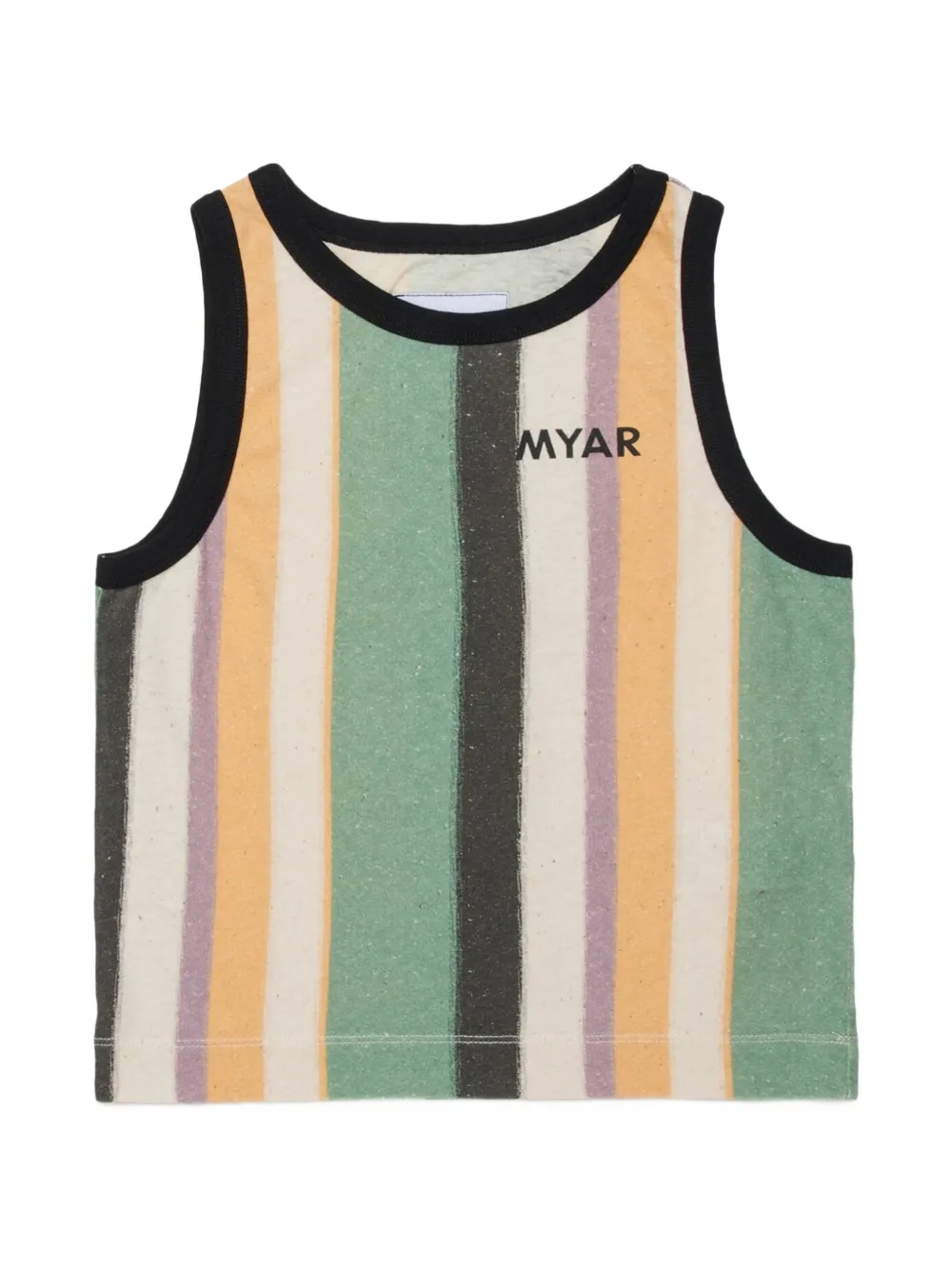 MYAR KIDS striped tank top - Nero