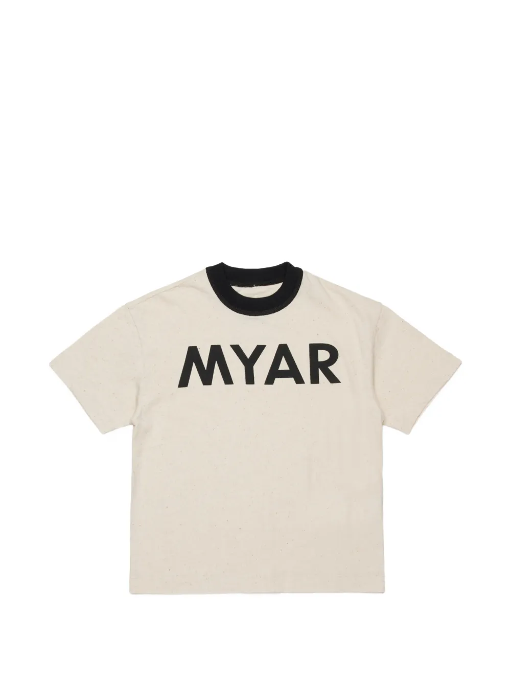 MYAR KIDS crew-neck logo T-shirt - Toni neutri