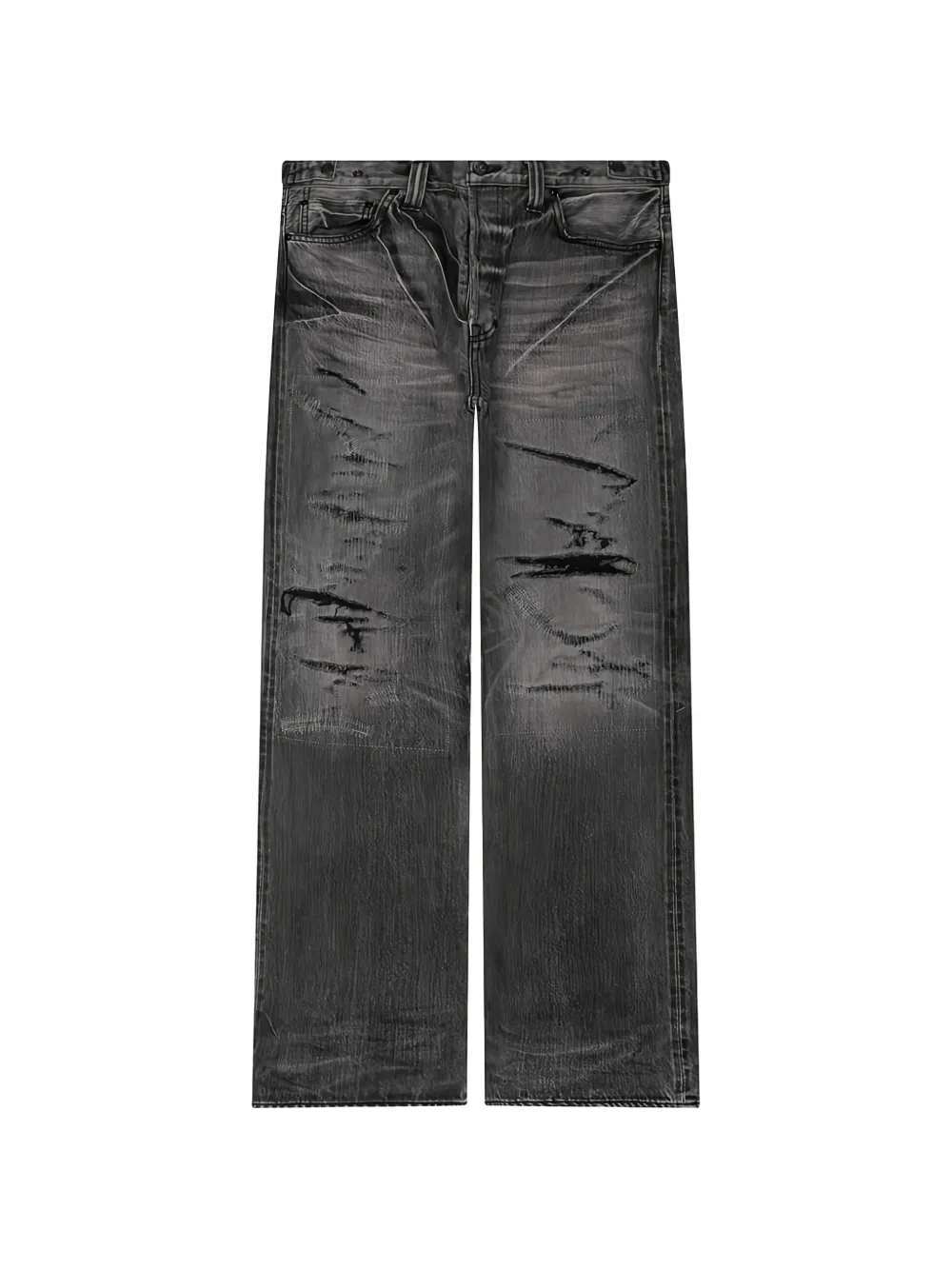 Mastercraft Union Kumori repaired relaxed jeans - Grigio
