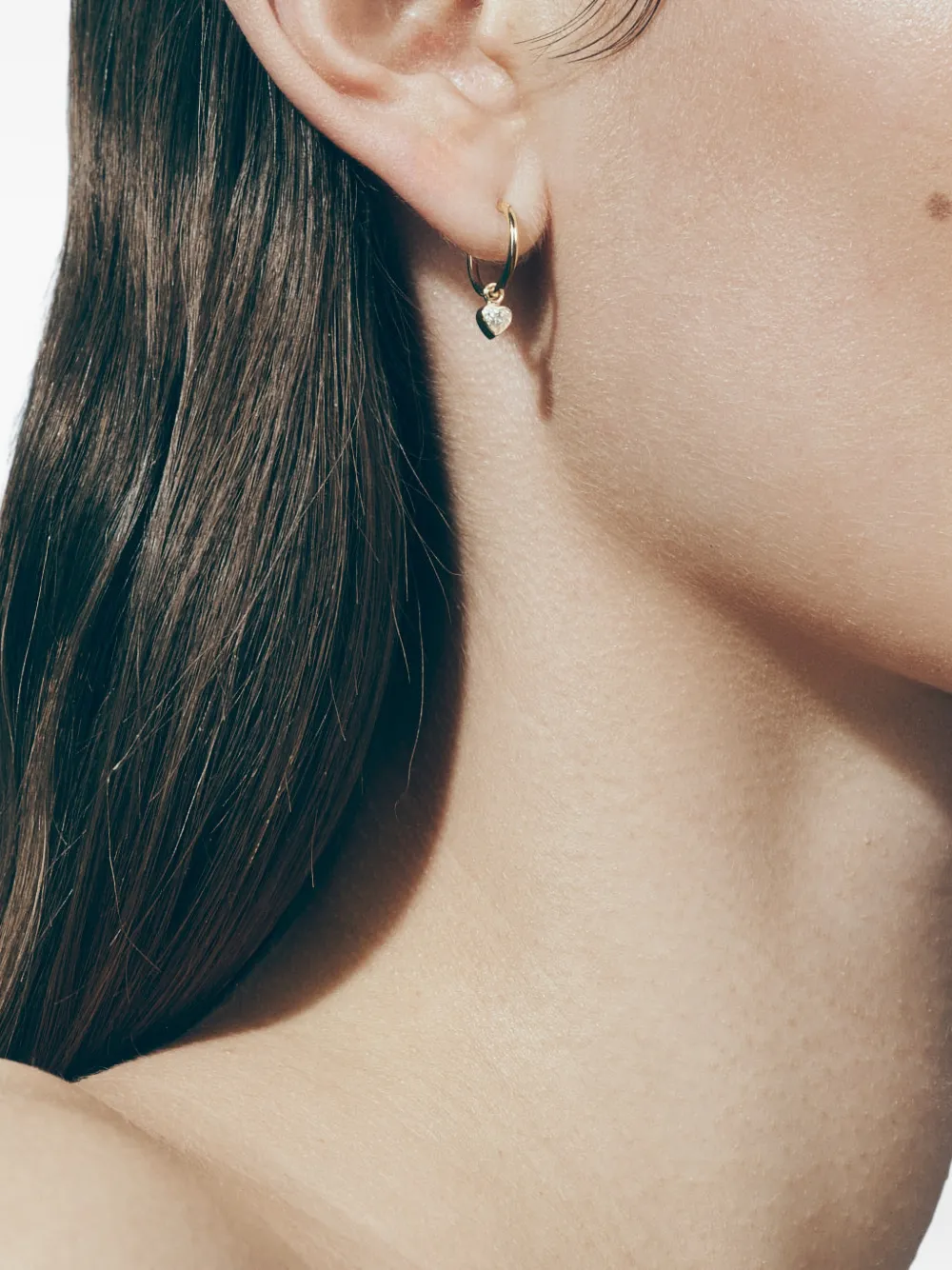 Sophie Bille Brahe Lily Coeur Diamond Earring in Gold, view 2