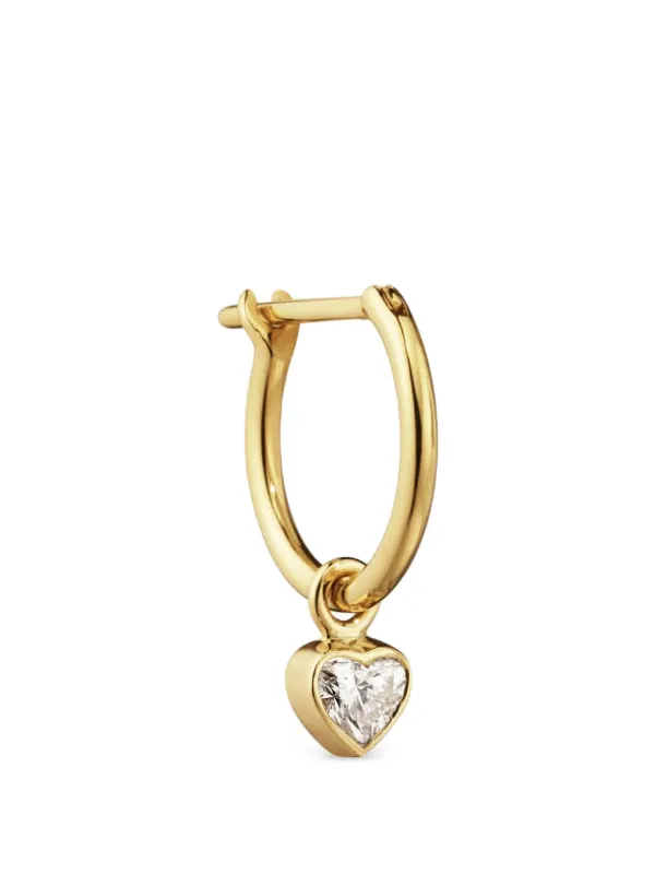 Sophie Bille Brahe Lily Coeur Diamond Earring in Gold