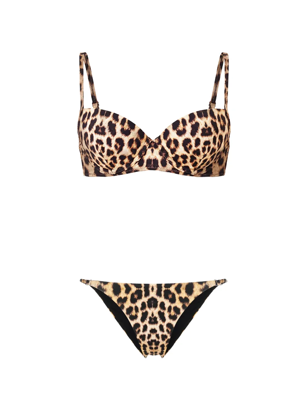 Noire Swimwear push-up leopard-print bikini - Toni neutri