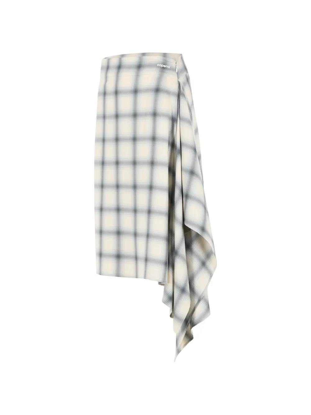  Coperni Checkered Asymmetrical Skirt - Neutrals 