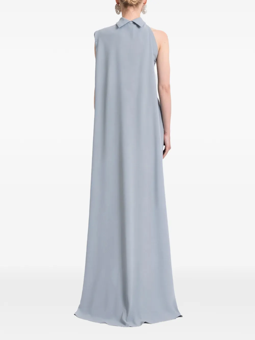 Gemy Maalouf Jurk met schoudervullingen en cape Blauw