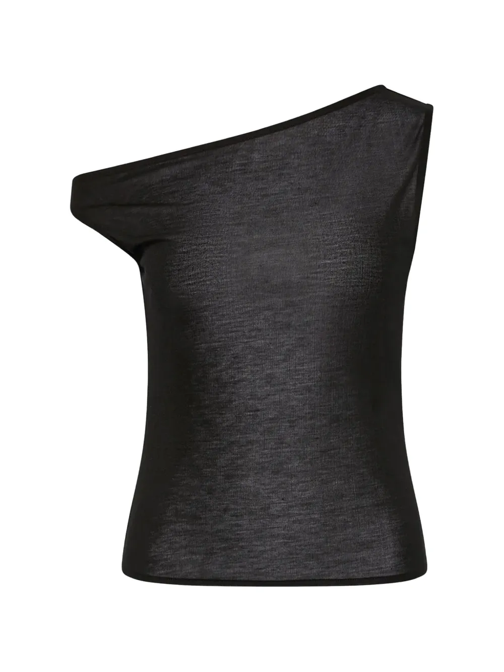 St. Agni asymmetric jersey top - Nero