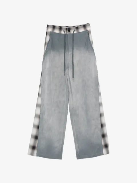 Feng Chen Wang plaid drawstring track pants