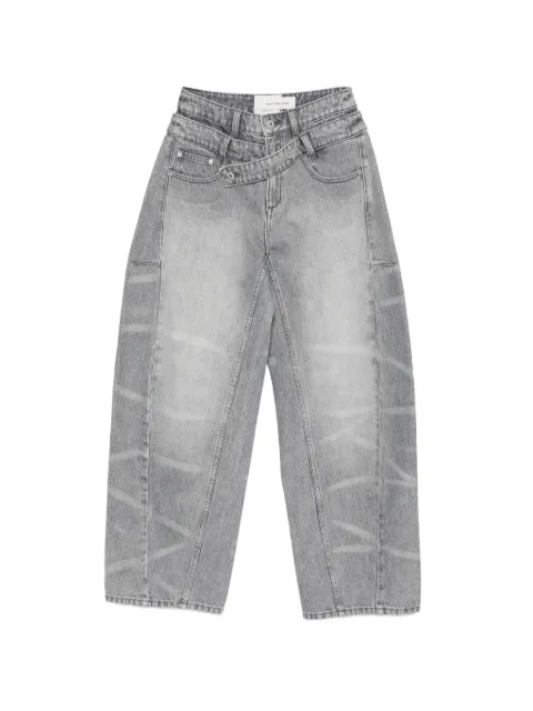 Feng Chen Wang asymmetric-waistband jeans