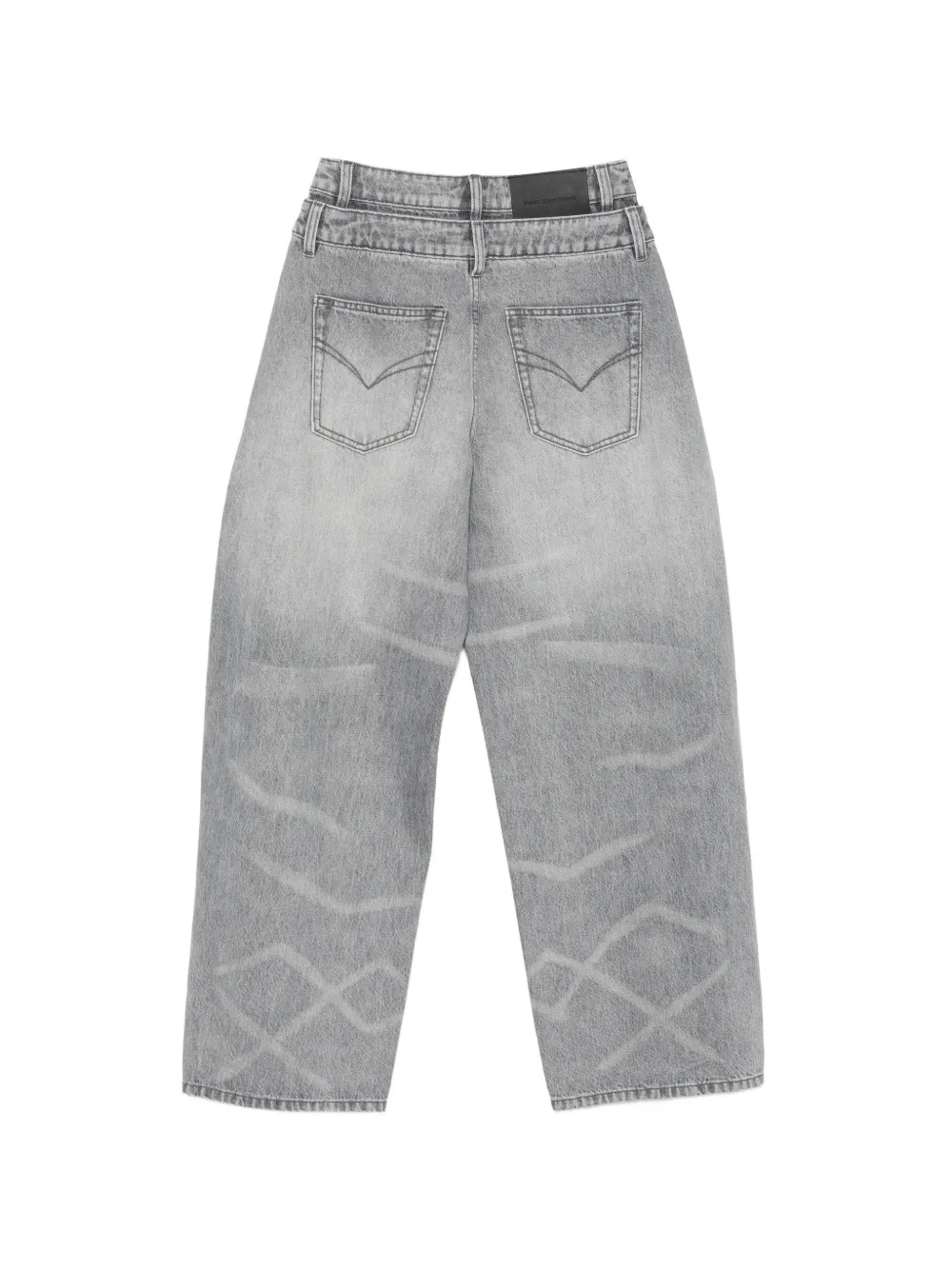  Feng Chen Wang Asymmetric-waistband Jeans - Grey 