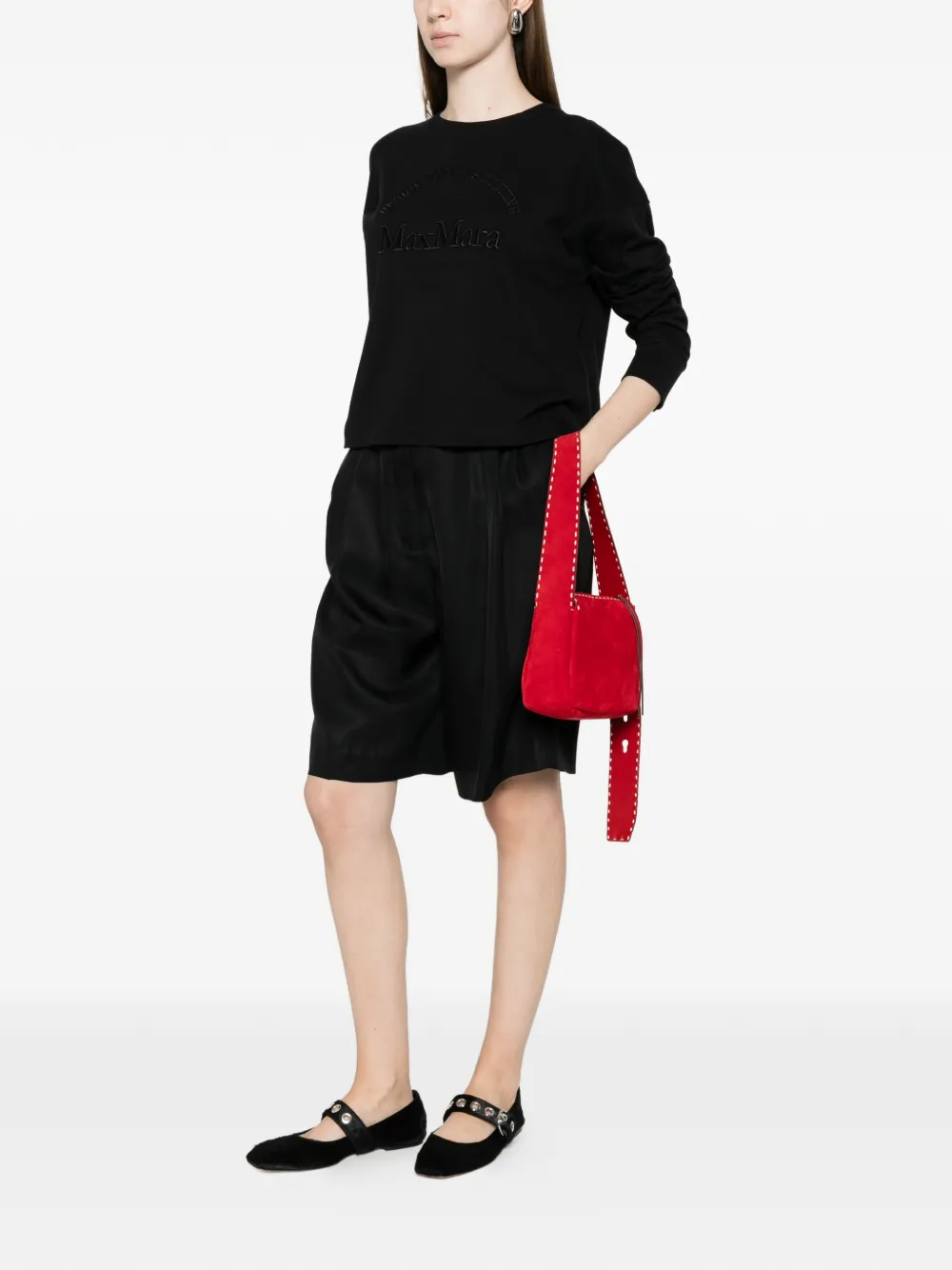  's Max Mara Rugiada Logo Sweatshirt - Black 