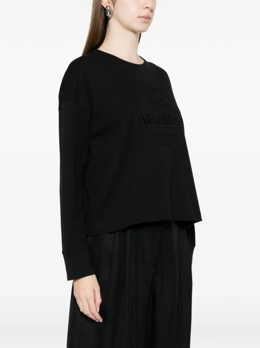  's Max Mara Rugiada Logo Sweatshirt - Black 