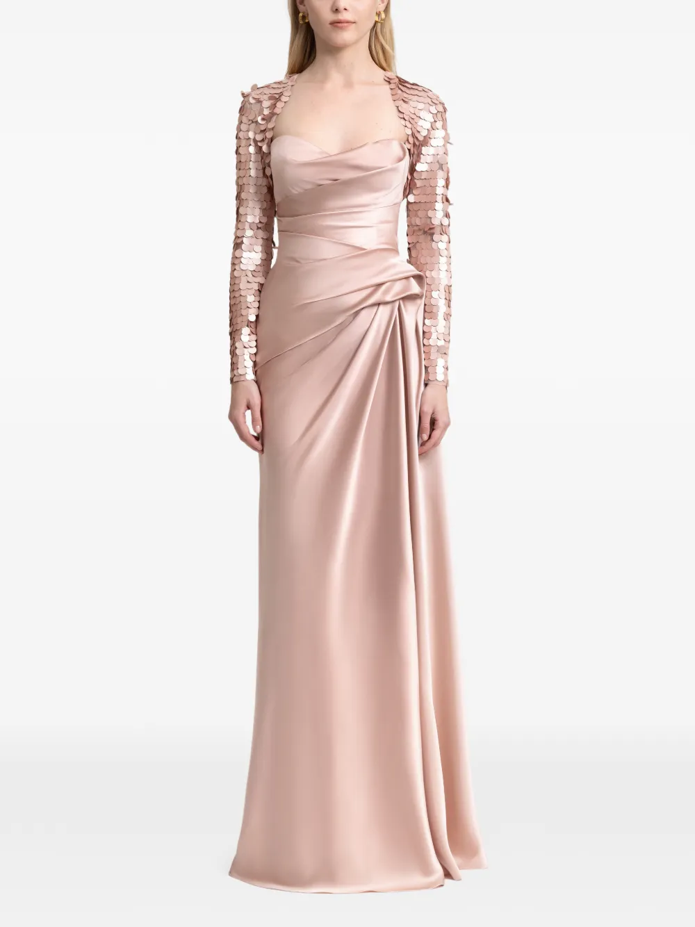 Gemy Maalouf Gedrapeerde maxi-jurk Roze