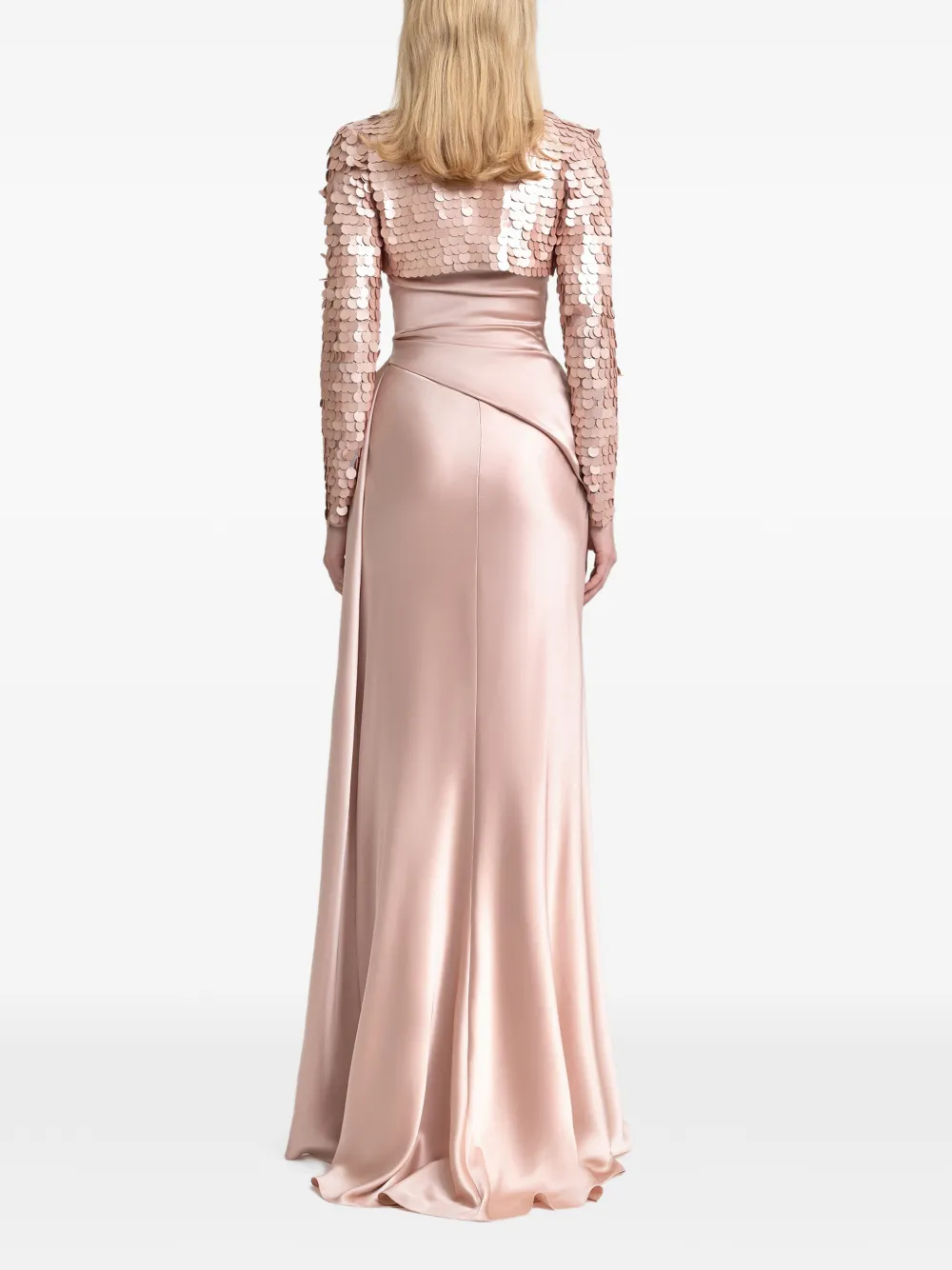 Gemy Maalouf Gedrapeerde maxi-jurk Roze