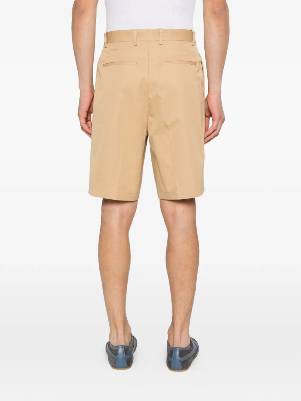 Jil Sander Geplooide shorts met zak Beige